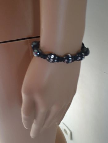 ⭐ Bracelet avec perle à strass réglable #emyfleury_bijoux