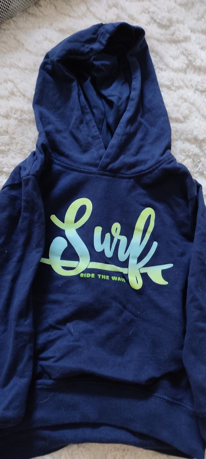 Sweat capuche 3 ans blue seven