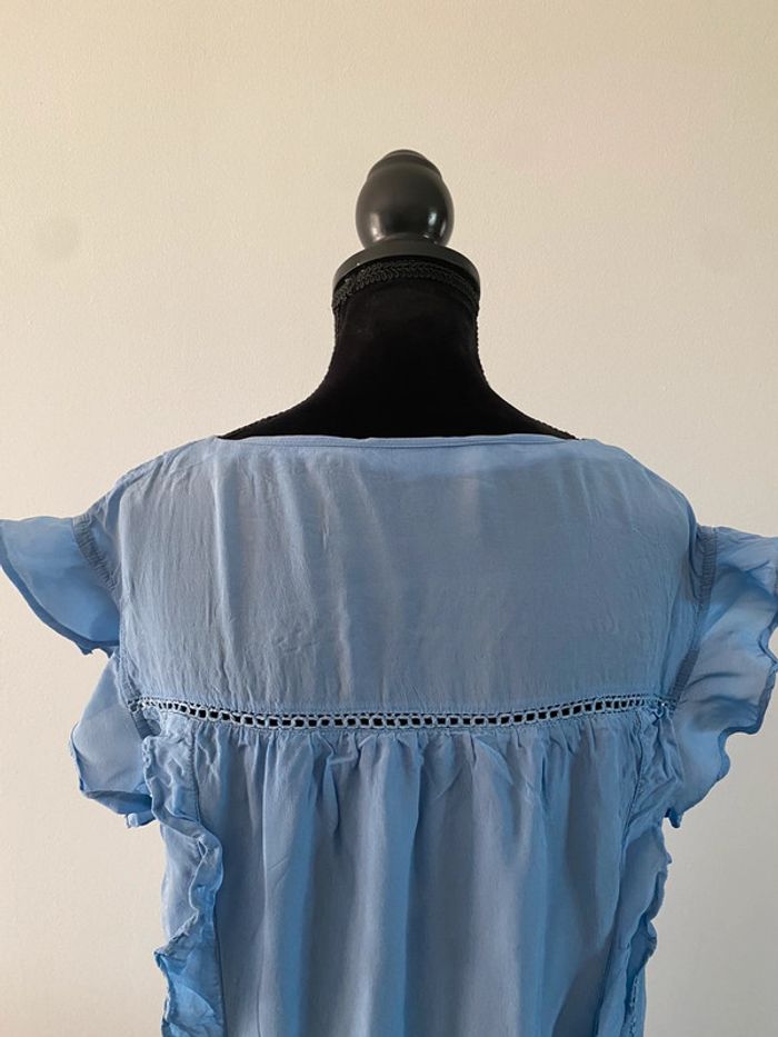 Robe Claudie Pierlot bleue taille 36 - photo numéro 5