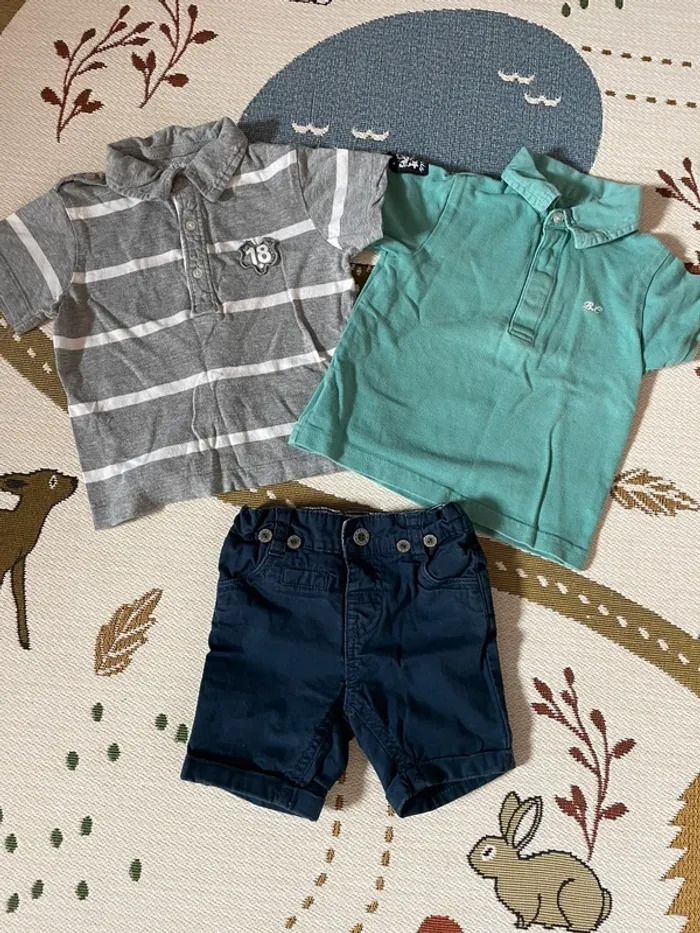 Short et deux polos