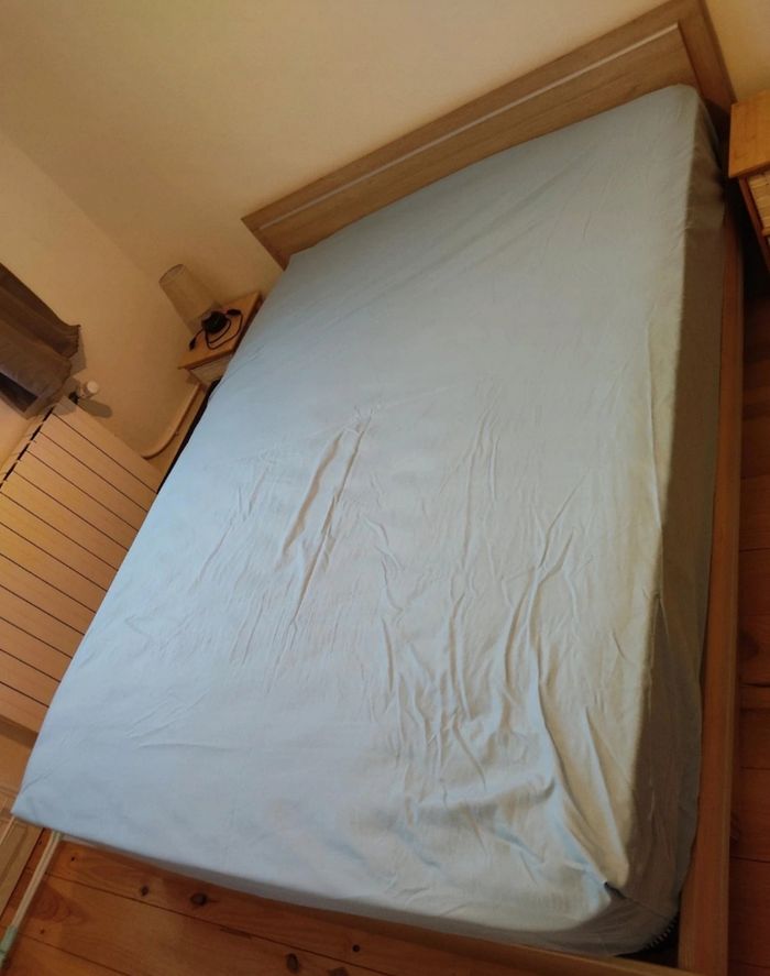 Drap housse bleu turquoise