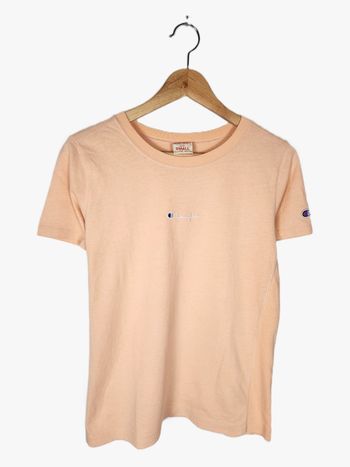 T-shirt Champion Rose Saumon Manches Courtes - Taille S