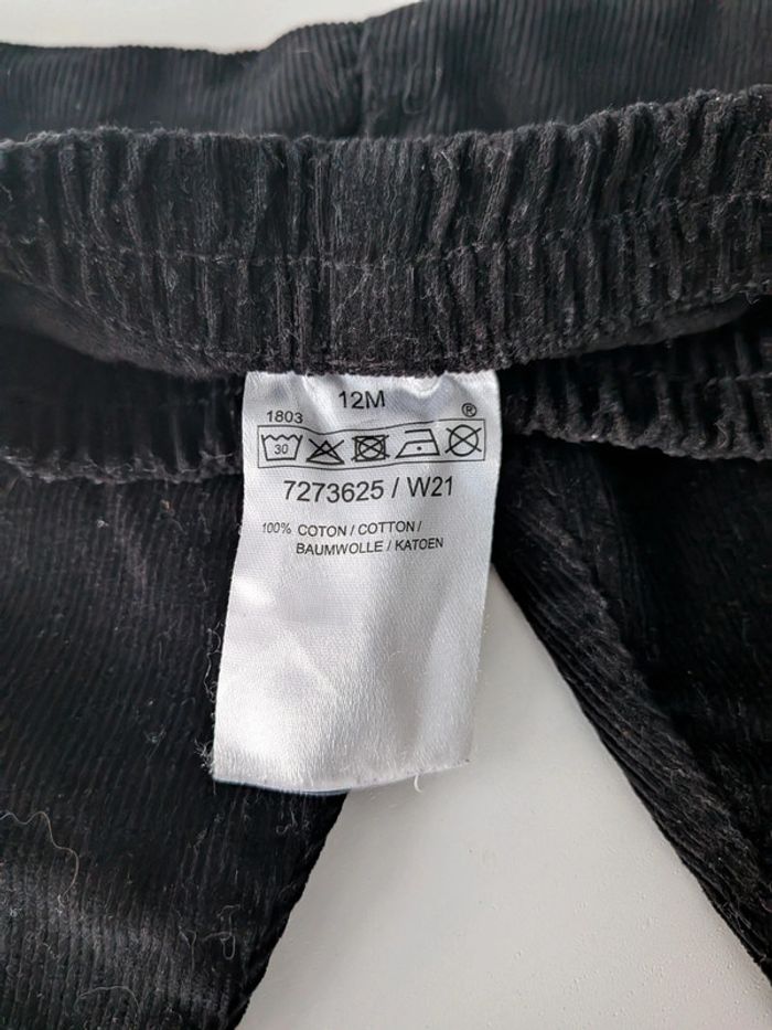 Pantalon velours noir 12 mois - photo numéro 3