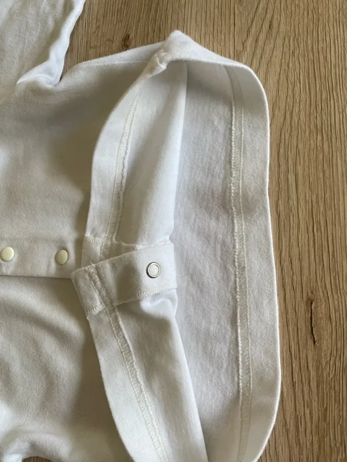 Pull col blanc molletonné classique bébé fille 12 mois Cyrillus - photo numéro 5