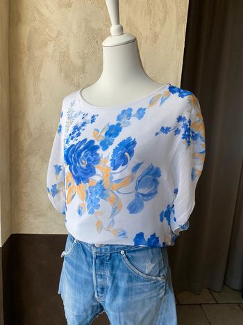 Blouse fluide a fleur Made in Italy M