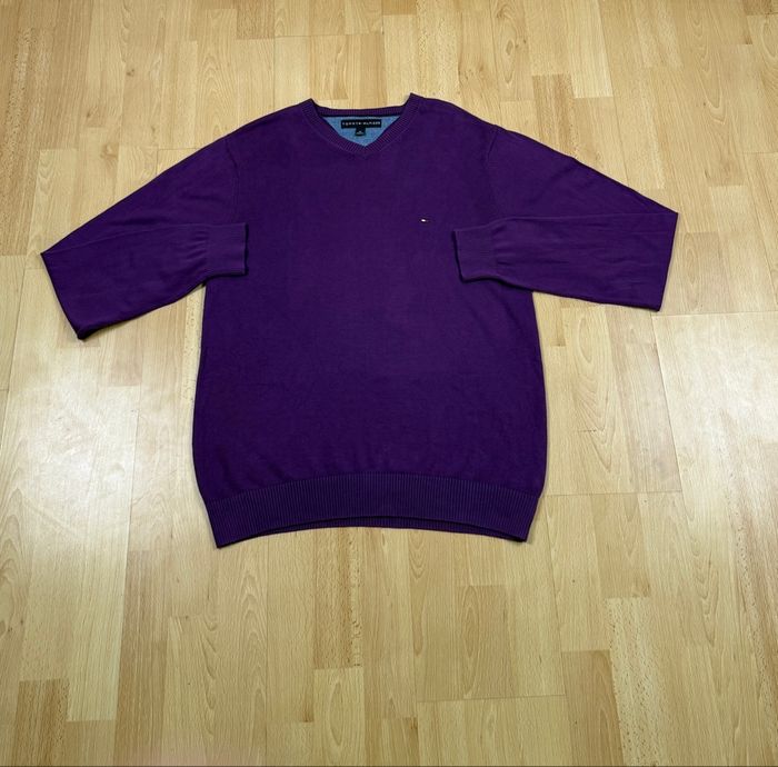 Pull Tommy Hilfiger violet – Taille M - photo numéro 2