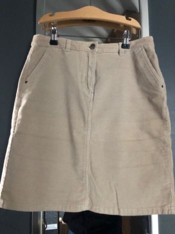 Jupe velours beige taille 36 caroll