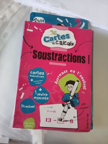 Jeux de cartes pour apprendre les soustractions 