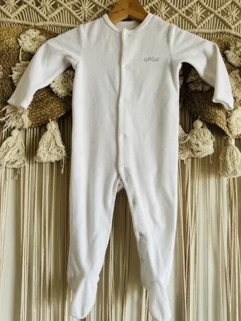 Pijama blanc "amour" 18 mois