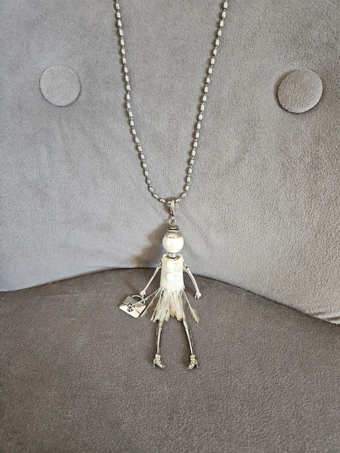 Collier long poupée lol bijoux