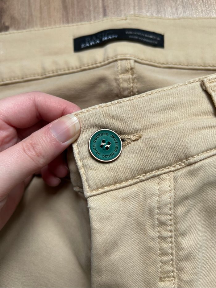 Jean beige uni Slim Homme Zara Tailles 42-44 - photo numéro 4