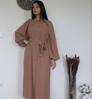 Robe longue marron 