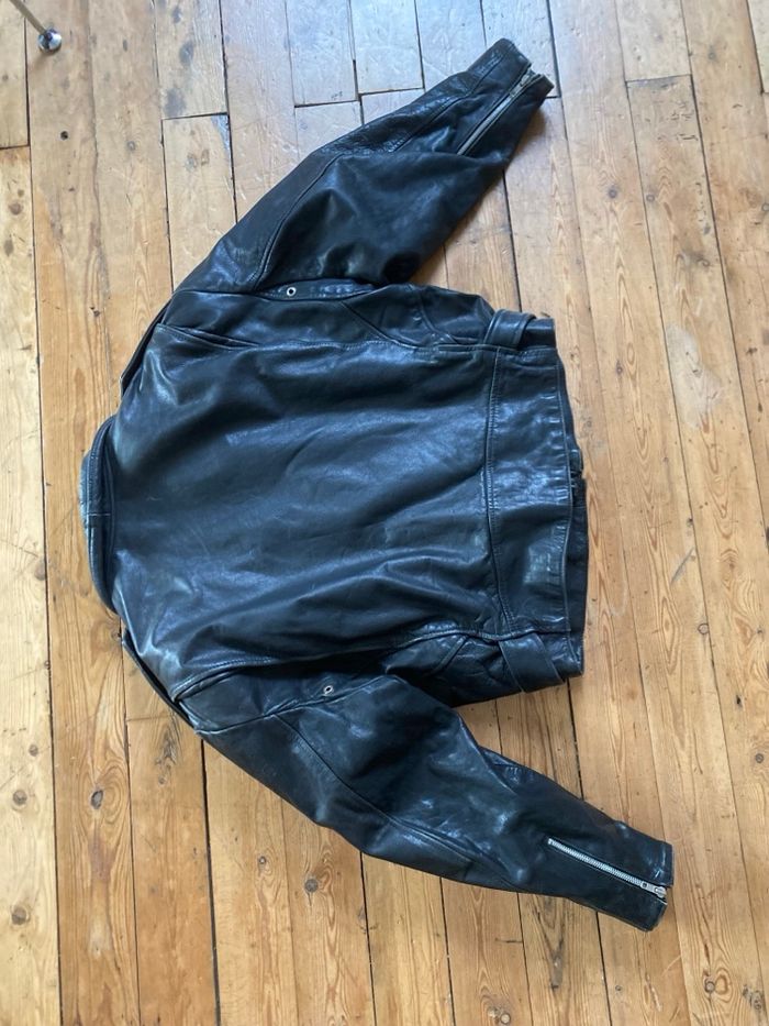 Blouson vintage perfecto en cuir taille 3 Helston's - photo numéro 9