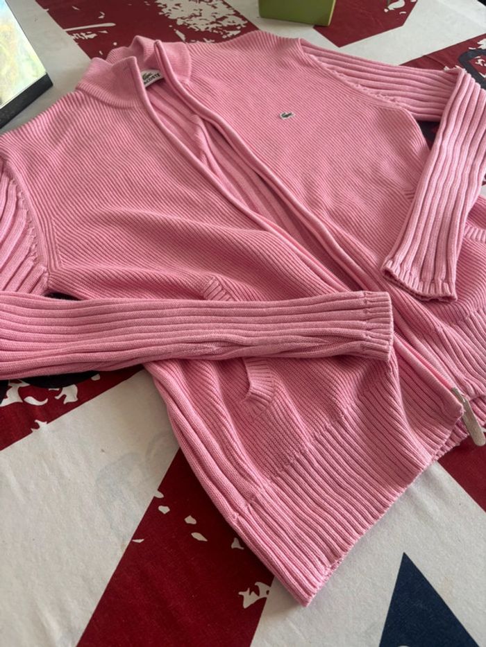 Veste rose Lacoste vintage unisexe petit croco fille xs homme s femme - photo numéro 4