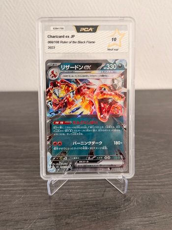 Dracaufeu ex (Charizard) JP – Carte Pokémon gradée PCA 10 – Ruler of the Black Flame 066/108 SV3