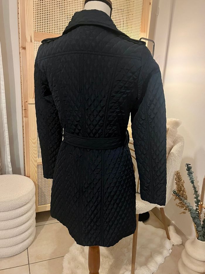 Doudoune mi longue matelassée bleu marine Jacqueline Riu - photo numéro 5