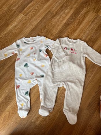 Lot de 2 pyjamas polaires