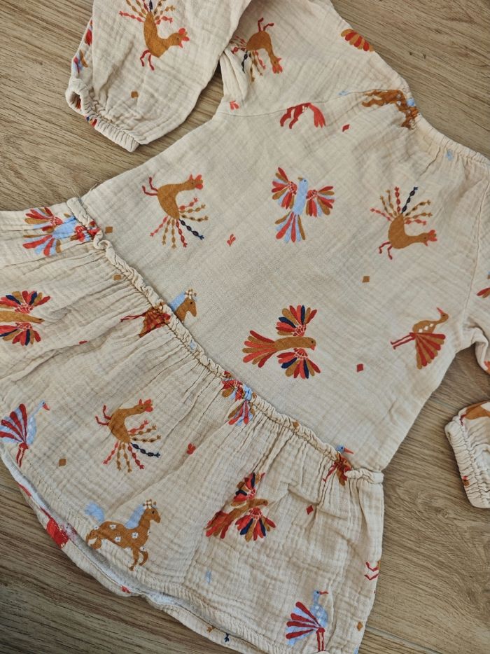 Robe beige imprimée animaux Tape à l'oeil 36 mois - photo numéro 4