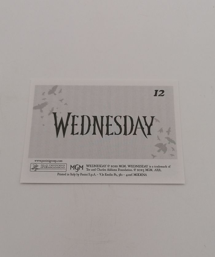 Panini sticker Mercredi n°12. - photo numéro 3