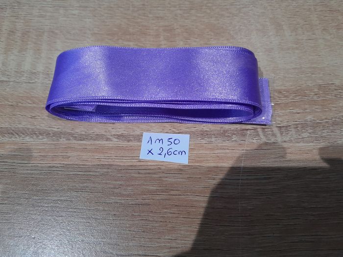 1m50 de ruban violet 2,6cm de large - photo numéro 2