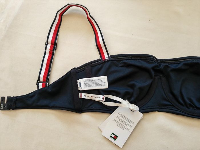 Neuf bandeau maillot de bain bleu marine tommy Hilfiger - photo numéro 5