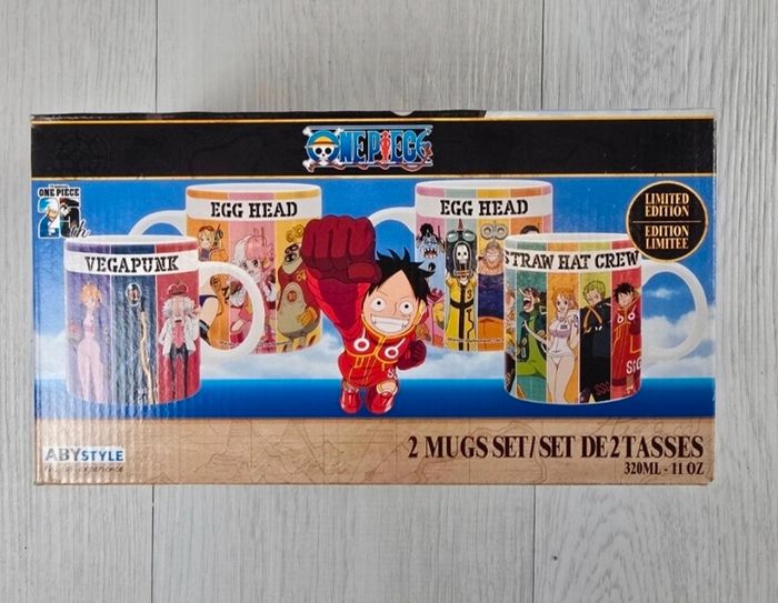 🌟 Lot de 2 Tasses One Piece Collector Édition Fan de Luffy et son Équipage 🌟