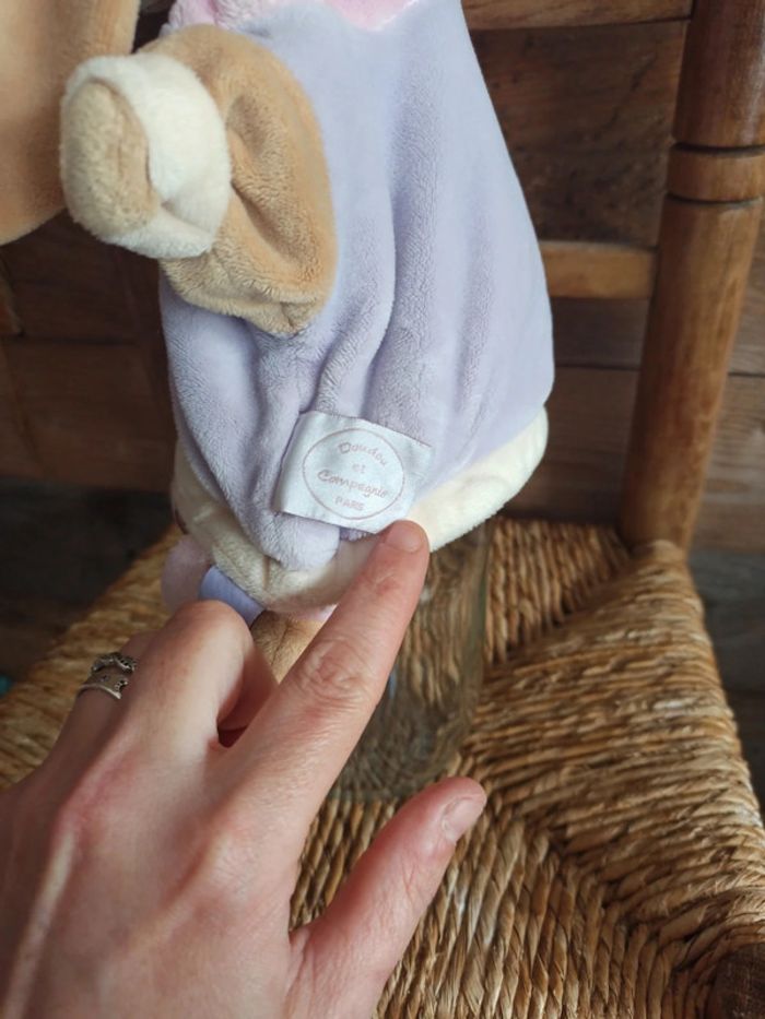 Doudou marionnette lapin indien doudou et compagnie tbe - photo numéro 4