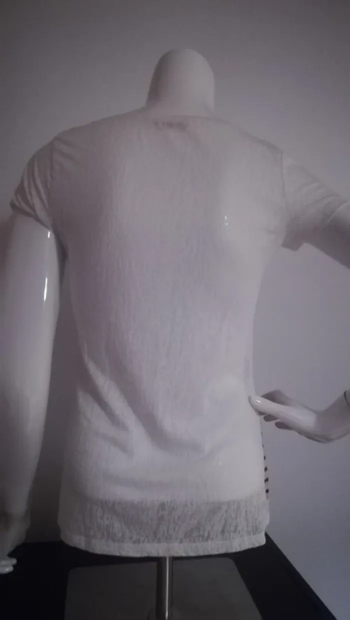Tee shirt ajouré camaïeu - photo numéro 3
