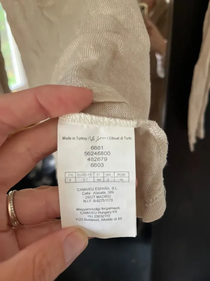 Blouse légère irisée Camaïeu 100%lin - photo numéro 4