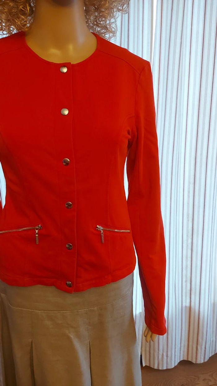 Veste rouge Fornarina S 95%coton 5%elastane - photo numéro 4