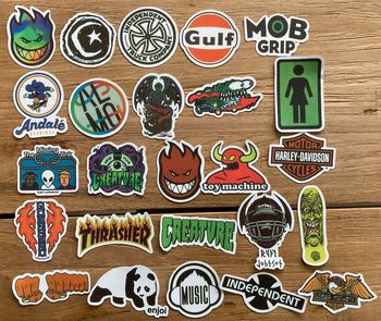 25 stickers de marque de skate