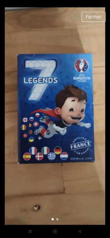 Jeu de cartes euro2016
