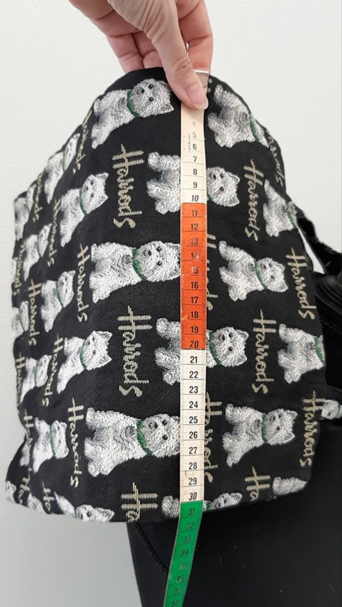 Joli sac cabas fourre tout en toile Harrods - photo numéro 5
