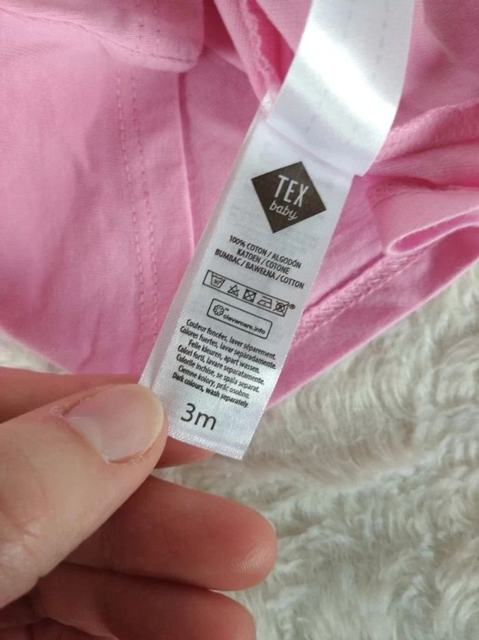 Tee shirt chemise manches courtes Fille 3 mois Couronne "Magic" Tex Baby 100% coton - photo numéro 7