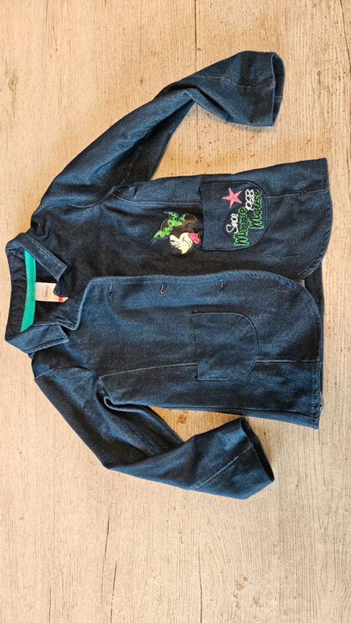 Blazer, veste en jean s bleu foncé, fille, Disney, 4 ans, neuf - photo numéro 3