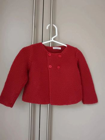 Gilet en mailles Bout'chou coton laine 18 mois