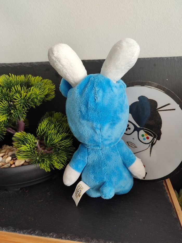 Peluche Lapins Cretins Gipsy Ours Ubisoft 25 Cm Gipsy bleu déguisement costume blanc - photo numéro 2