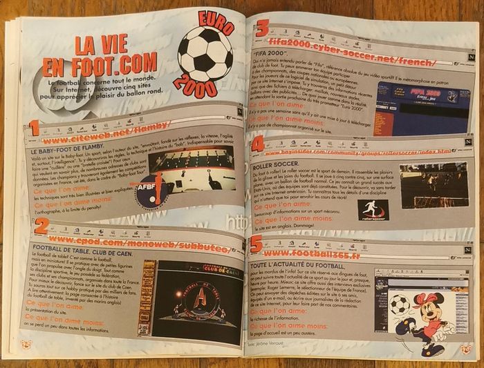 Ancien journal de mickey avec poster euro 2000- Zidane N°2503 vintage - photo numéro 6