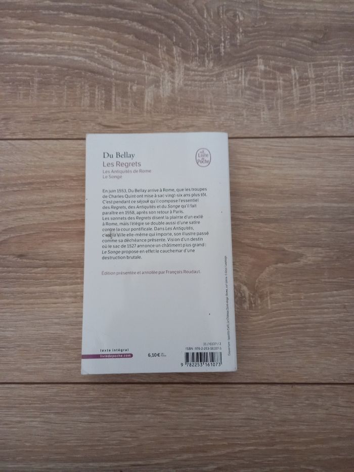 Livre "les regrets" par Du Bellay - photo numéro 2