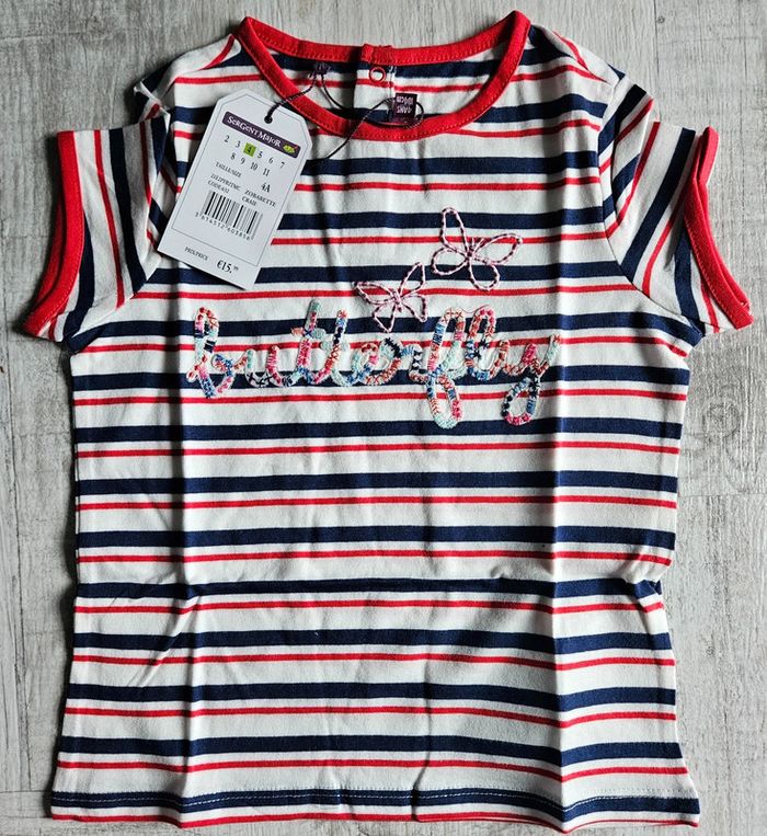T shirt papillon sergent major neuf 4 ans