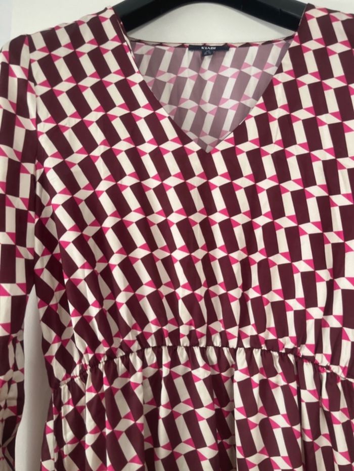 Robe fushia col V - photo numéro 2