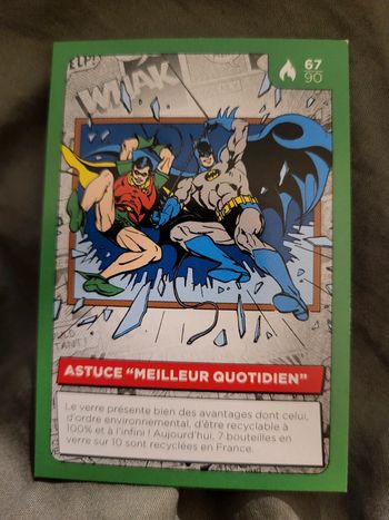 Carte Héros DC Auchan 2022 n° 67 /90 astuce "meilleur quotidien"