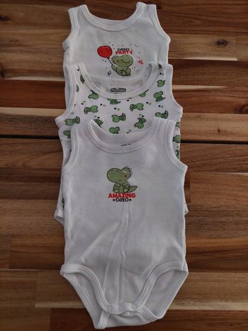 Lot de 3 bodies Marcel 6 mois/67cm