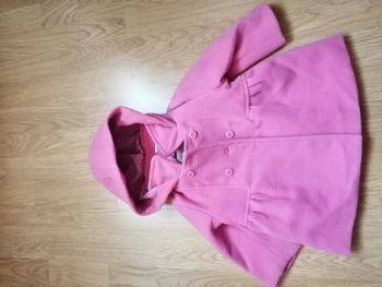 Manteau rose polaire fille 12 mois