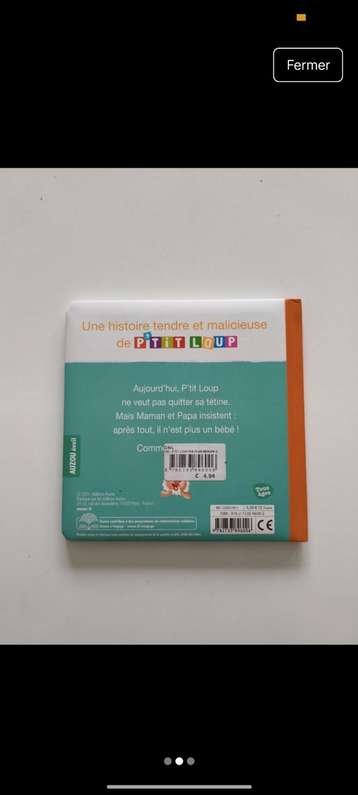 P'tit loup n'a plus besoin de tétine - photo numéro 2