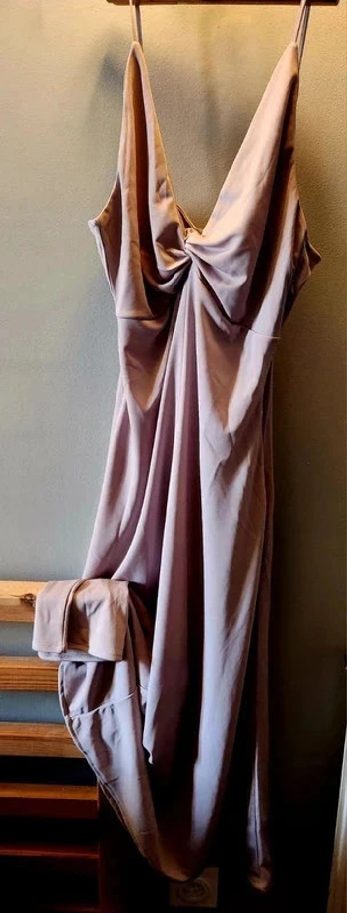 Robe longue mauve H&M - photo numéro 2