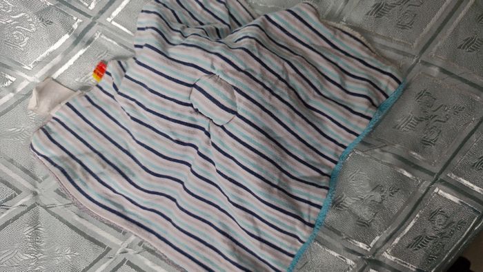 Doudou plat lion gris bleu Obaibi - photo numéro 3