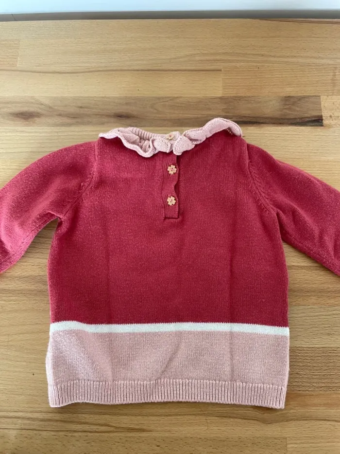 Pull lapin à col volanté 9m-71cm - photo numéro 4