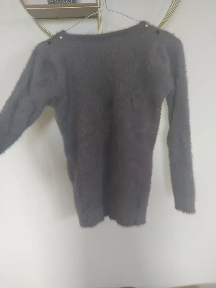 Pull filles 14 ans gris avec perles - photo numéro 6