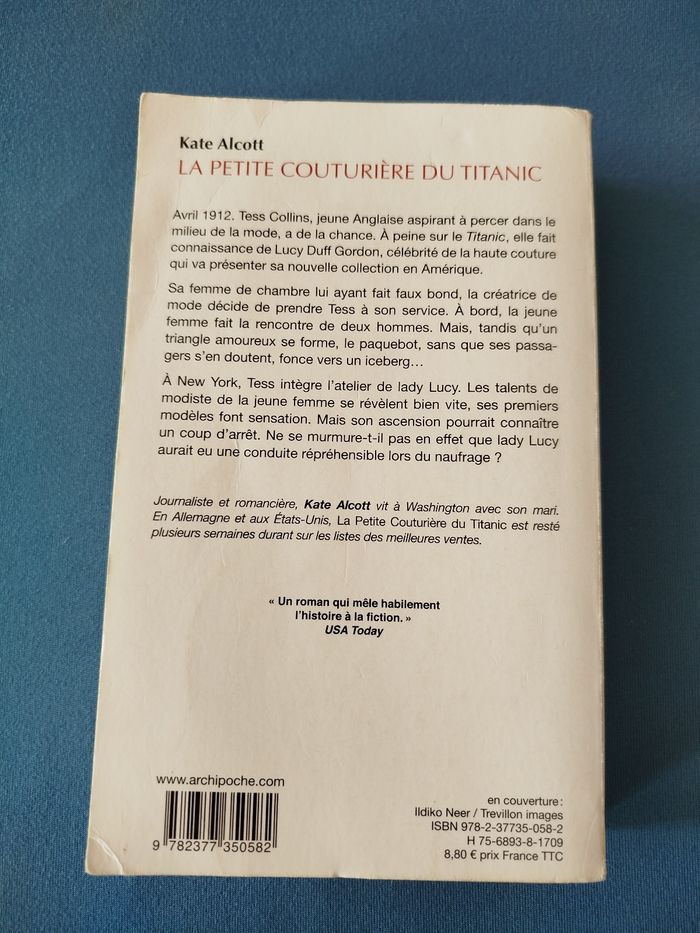 Livre " la petite couturière du Titanic" - photo numéro 3